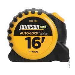 Johnson Auto-Lock™ 1804-0016 Power Tape, 16 ft L x 1 in W Blade, 1/16 in Graduation