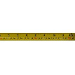 Johnson 1828-0010 Measuring Tape, 10 ft Blade Length, 5/8 in Blade Width, Imperial/Metric Measuring System, 1/16 in Graduations