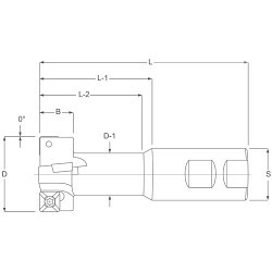 K-TOOL TS-1468 T-Slot Cutter, 1.468 in Cutter Dia, 0.625 in Cutting Width, 4.562 in Overall Length, 1.000 in Shank Dia