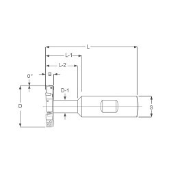 K-TOOL TSK-2550 T-Slot Cutter, 2.500 in Cutter Dia, 0.500 in Cutting Width, 4.625 in Overall Length, 1.000 in Shank Dia