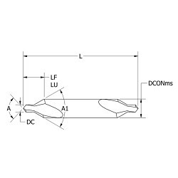 KEO Cutters KEO 16916 Combined Drill and Countersink, 60 deg Included Angle, 118 deg Point, Carbide, Uncoated