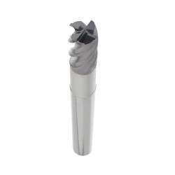 KYOCERA SGS Precision Tools SGS® 36462 Corner Radius End Mill, 1/2 in Cutter Dia, 0.03 in Corner Radius, 1 in Length of Cut, 4 Flutes, 1/2 in Shank Dia, 6 in Overall Length, AITiN Coated