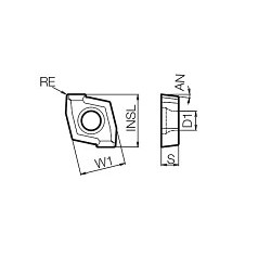 KYOCERA KYOCERA TKC09474 Drill Insert, Diamond Shape, 12 mm Insert, ZCMT Insert, Manufacturer's Grade: PR1230