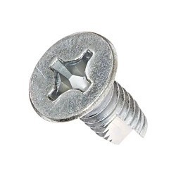 Kanebridge 12083PU Thread Cutting Screw, Measurement System: Imperial, 12-24, 1/2 in Overall Length, Steel, Phillips Point