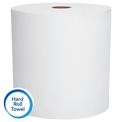 Kimberly-Clark Professional™ Scott® Essential 01005 Paper Towel Roll, Recycled Hardwound, 8 in, 1 Ply, Paper, White, 8 in Width