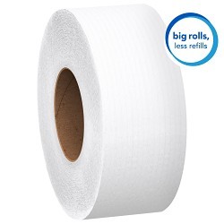 Kimberly-Clark Professional™ Scott® Essential 01010 Paper Towel Roll, Jumbo Toilet, 3.27 in, 2 Ply, SO Paper, White, 3.27 in Width