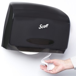 Kimberly-Clark Professional™ Scott® Essential 01510 Bathroom Tissue Dispenser, High Capacity, 1 Roll, 14-1/4 in Overall Length, Wall Mount, ABS Plastic