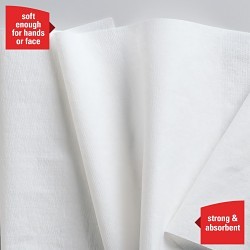 Kimberly-Clark Professional™ WypAll* 05007 Disposable Wipe, Paper, White