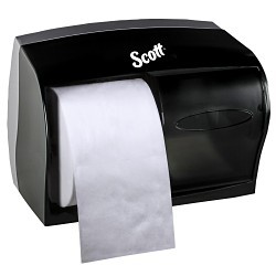 Kimberly-Clark Professional™ Scott® Essential 09604 Bathroom Tissue Dispenser, Coreless SRB, 2 Roll, 11 in Overall Length, Wall Mount, ABS Plastic