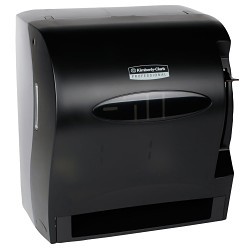 Kimberly-Clark Professional™ 09765 Hard Roll Towel Dispenser, LEV-R-MATIC, 12 Rolls, 11-3/4 in Overall Length, ABS Plastic, Smoke