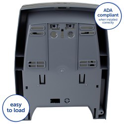 Kimberly-Clark Professional™ 09990 Towel Dispenser, Manual, 10.2 in Overall Length, Wall Mount, Plastic, Smoke