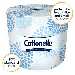 Kimberly-Clark Professional™ Cottonelle® Professional 21400 Paper Towel Roll, Standard Toilet, 2 Ply, Paper, White, 4.09 in Width