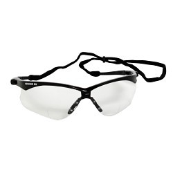 Kimberly-Clark Professional KleenGuard™ 28624 Safety Glasses, Hard Coat/Anti-Scratch Lens Coating, Clear Lens, Framed, Black Frame, Nylon Frame, Polycarbonate Lens, Universal