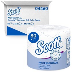 Kimberly-Clark Professional™ Scott® Professional 34790-50 Paper Towel Roll, Standard Toilet, 4 in, 2 Ply, Paper, White, 4 in Width