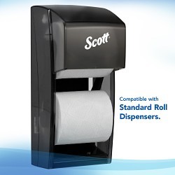 Kimberly-Clark Professional™ Scott® Professional 34790-50 Paper Towel Roll, Standard Toilet, 4 in, 2 Ply, Paper, White, 4 in Width