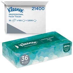 Kimberly-Clark Professional™ Kleenex® Professional 41041 Facial Tissue, Wood/Paper, White, 36 Boxes, 100 Tissues Box