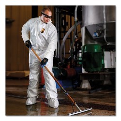 Kimberly-Clark Professional™ KleenGuard™ 46106 Protection Disposable Coverall, 3X-Large, White, SMS Fabric, 31-3/4 in Chest, 42 in Inseam Length