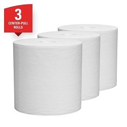 Kimberly-Clark Professional™ 47758 Cleaning Wipe Roll, Center-Pull Cloth, 2 Ply, Paper, White, 9.8 in Width