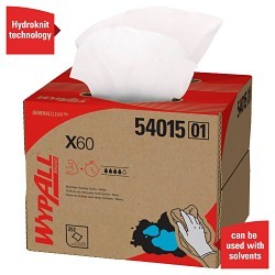 Kimberly-Clark Professional™ WypAll® X80 67805 Disposable Wipe, Hydroknit, White