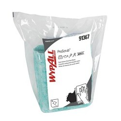 Kimberly-Clark Professional™ WypAll* 91367 Cleaning Wipe, 10-1/2 in L x 12 in W, Meltblown Polypropylene, Green