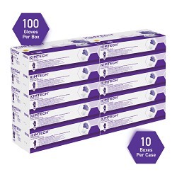 Kimberly-Clark* 55083 Disposable Gloves, Large, #9, Nitrile™ Polymer, Purple, 9-1/2 in Length, Non-Powdered, Textured, 6 mil THK