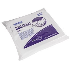 Kimtech* 06179 W5 Critical Task Dry Wiper, 100 Wipes, 9 in W, 50% Rayon/50% Polyester Spunlace, White