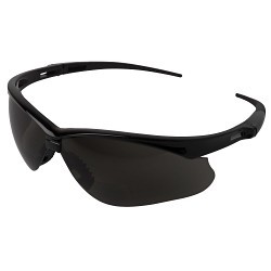 KleenGuard™ 22518 V60 Nemesis* RX™ Bi-Focal Lens Reader Safety Glasses With Neck Cord, +2 Diopter, Smoke Lens, Black, Nylon Frame, Polycarbonate Lens, Yes UV Protection, ANSI/ISEA Z87.1+2010, CSA Certified, TAA Compliant