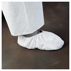 KleenGuard™ 36885 A20 Shoe Cover, Universal Fits Shoe, White, Fully Elastic Closure, SMS Fabric Outsole, Resists: Slip, Specifications Met: ASTM D5034, D737, E96, NEPA 99, 300/PK