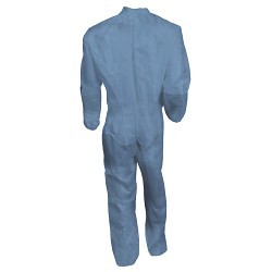 Kimberly-Clark Professional KleenGuard™ 45312 Coverall, Men's, Medium, Blue, Cellulosic and Polyester