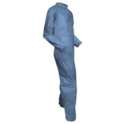 Kimberly-Clark Professional KleenGuard™ 45312 Coverall, Men's, Medium, Blue, Cellulosic and Polyester