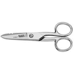 Klein® 21007 Scissor, 1.875 in Length of Cut, 5-1/4 in Overall Length, Steel Blade, Steel Handle, No Insulated