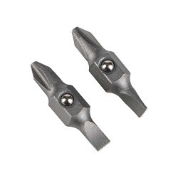 Klein® 32412 Point Size #2, 3/16 in Point, Phillips, Slotted Point, 2/PK