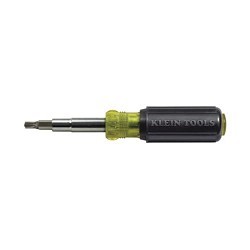 Klein® 32505 11-in-1 Multi-Bit Screwdriver, Nut Driver Point, Steel Shank, 8 in OAL