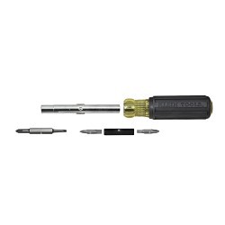 Klein® 32557 10-in-1 Multi-Bit Heavy Duty Screwdriver, 7 Pieces, Cushion Grip Handle, Steel