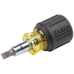 Klein® 32561 Multi-Bit Screwdriver / Nut Driver, Metric, Cushion Grip, Yellow/Black, No Magnetized Tip