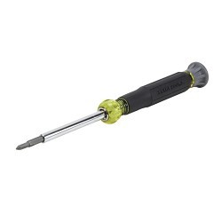 Klein® 32581 4-in-1 Rotating Electronic Screwdriver With Rotating Cap, 3 Pieces, Cushion Grip Handle, Steel