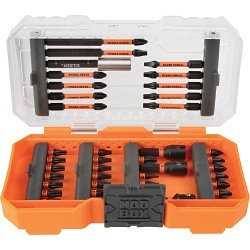 Klein® 33801 Driver Bit Set, 40 Pieces, S2 Tool Steel