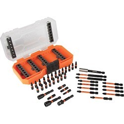 Klein® 33801 Driver Bit Set, 40 Pieces, S2 Tool Steel