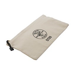 Klein® 5139 Canvas Tool Pouch, Zipper, Canvas, Natural