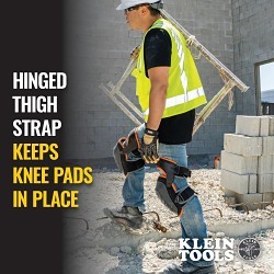 Klein® 60491 Knee Pad, PE/TPE/Polyester/PU/EVA/Neoprene/Nylon/Iron/Natural Rubber Latex Cap, Buckle Closure