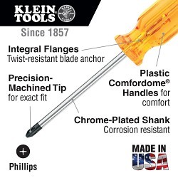 Klein® 85276 Screwdriver Set, SAE, 7 Piece