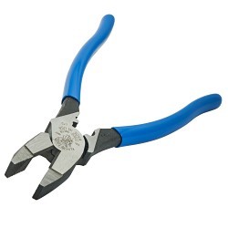 Klein® D2000-9NECR Lineman's Plier with Crimping, 1.375 in Nominal Capacity, 9.34 in Overall Length, No Insulated