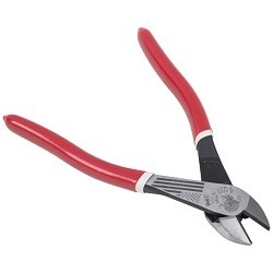 Klein® D2288RWB Diagonal Cutting Plier, 1.02 in Nominal Capacity, 0.81 in L x 1.19 in W x 0.81 in Thk Jaw, 8.06 in Overall Length, Standard Cut Type, Steel Jaw, No Insulated