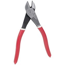 Klein® D2288RWB Diagonal Cutting Plier, 1.02 in Nominal Capacity, 0.81 in L x 1.19 in W x 0.81 in Thk Jaw, 8.06 in Overall Length, Standard Cut Type, Steel Jaw, No Insulated