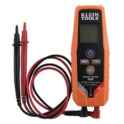 Klein® ET250 Voltage/Continuity Tester, 2 - 600 VAC/VDC Supply, Digital Lcd