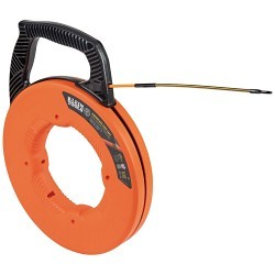 Klein® KLT56351 Fish Tape, Fiberglass Tape Material, Black/Orange