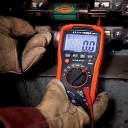 Klein® MM600 Digital Multimeter, 1000 VAC/VDC, 10 A, 40 mOhm, 1000 VAC, 1000 VDC, 10 A, 40 MOhm, 4000 Count LCD