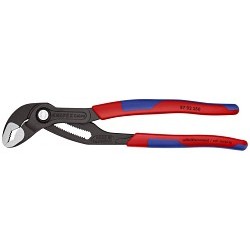 Knipex® Cobra® 87 02 250 SBA Box Joint Fully Fledged High Tech Water Pump Plier, 2 in Nominal, 1-1/4 in L x 1/1-8 in W CRV Steel V-Shape Jaw, Serrated Jaw Surface, 10 in OAL