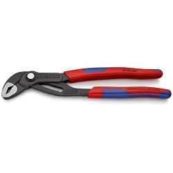 Knipex® Cobra® 87 02 250 SBA Box Joint Fully Fledged High Tech Water Pump Plier, 2 in Nominal, 1-1/4 in L x 1/1-8 in W CRV Steel V-Shape Jaw, Serrated Jaw Surface, 10 in OAL