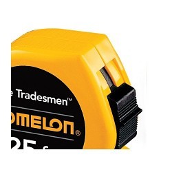 Komelon® T3925 Measuring Tape, 25 ft Blade Length, 1 in Blade Width, Steel Blade, Measuring System: Metric, Graduations: 1/16 in